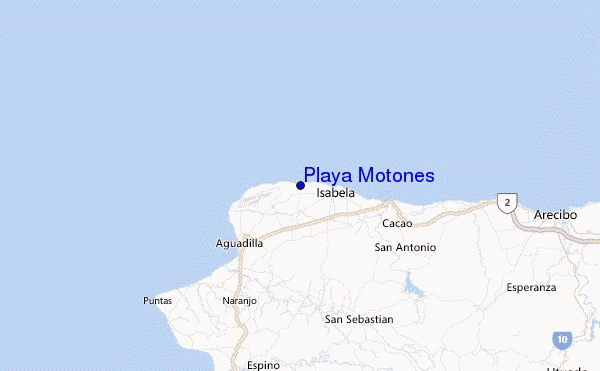 Playa Motones Location Map