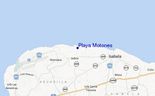 mapa de ubicación de Playa Motones