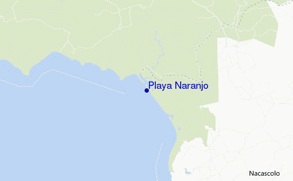 mapa de ubicación de Playa Naranjo