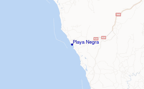 mapa de ubicación de Playa Negra