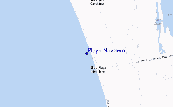 mapa de ubicación de Playa Novillero