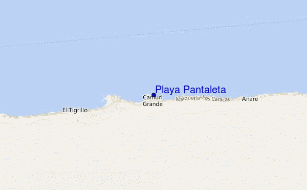 mapa de ubicación de Playa Pantaleta