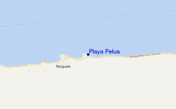 mapa de ubicación de Playa Pelua
