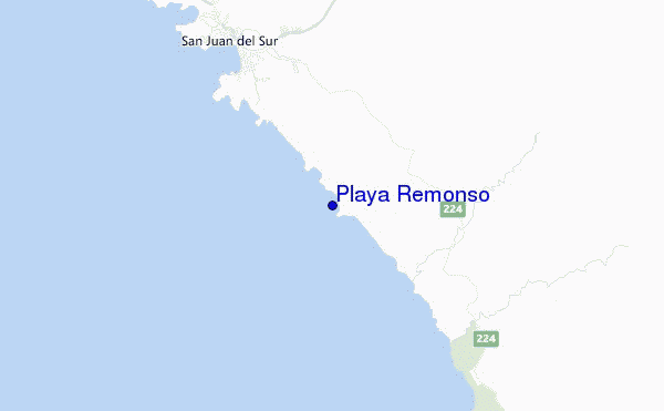 mapa de ubicación de Playa Remonso