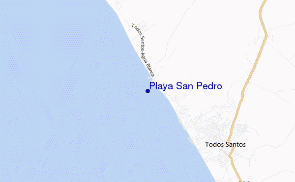 mapa de ubicación de Playa San Pedro
