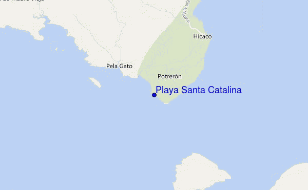 mapa de ubicación de Playa Santa Catalina