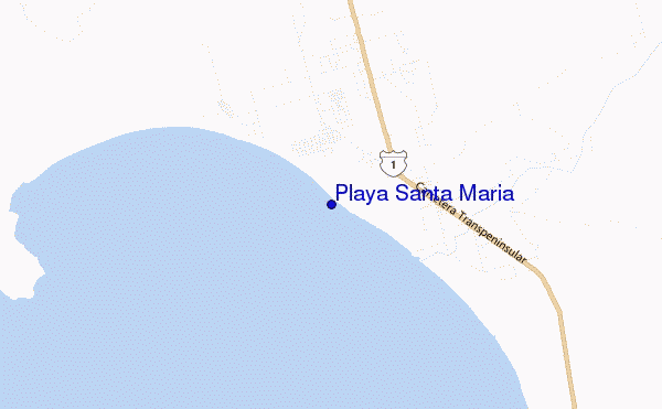 mapa de ubicación de Playa Santa Maria