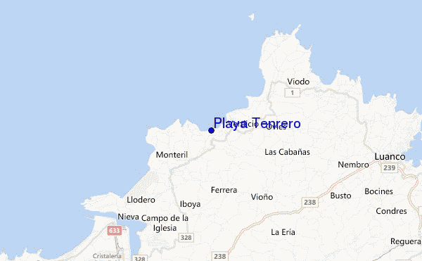 mapa de ubicación de Playa Tenrero