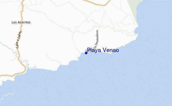 mapa de ubicación de Playa Venao