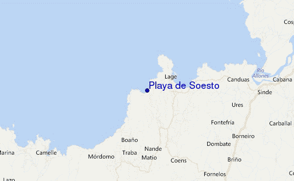 mapa de ubicación de Playa de Soesto