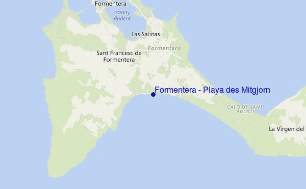 mapa de ubicación de Formentera - Playa des Mitgjorn