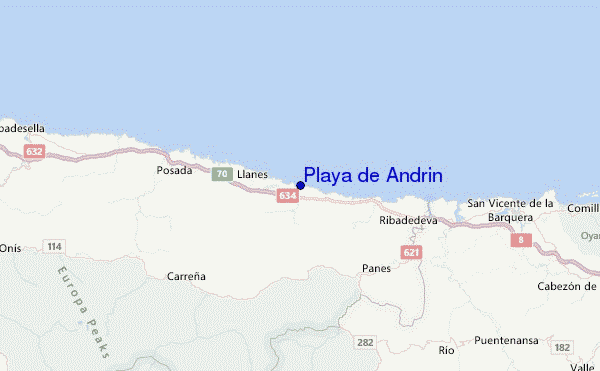 Playa de Andrin Location Map