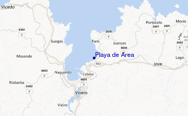 mapa de ubicación de Playa de Area