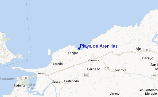 mapa de ubicación de Playa de Arenillas