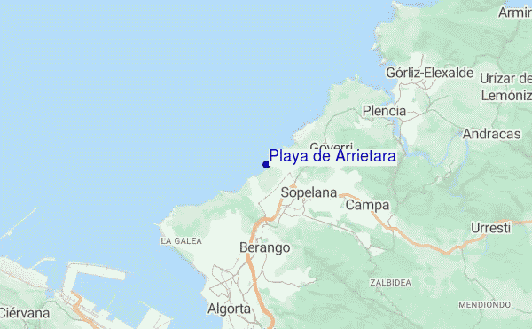 mapa de ubicación de Playa de Arrietara