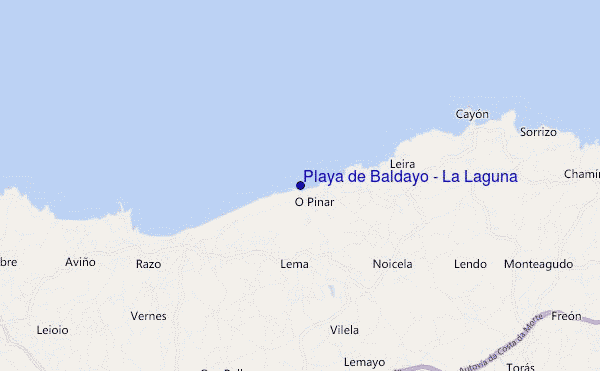 mapa de ubicación de Playa de Baldayo - La Laguna
