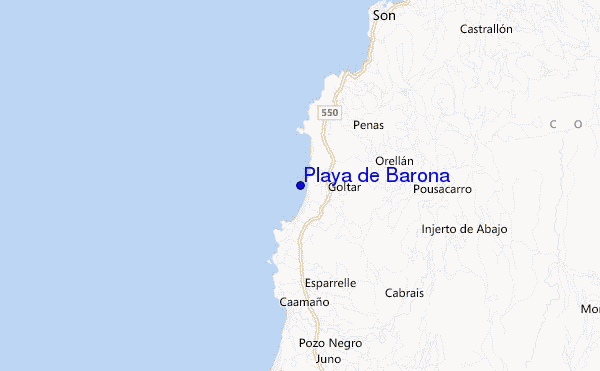 mapa de ubicación de Playa de Barona