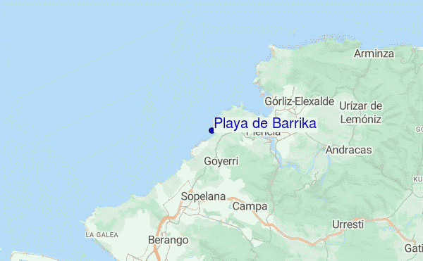 mapa de ubicación de Playa de Barrika