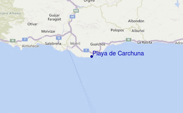 Playa de Carchuna Location Map
