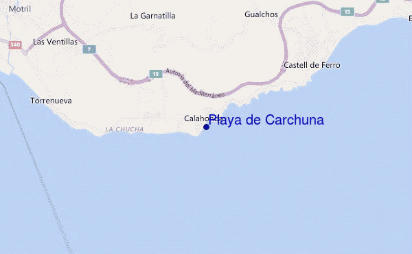 mapa de ubicación de Playa de Carchuna