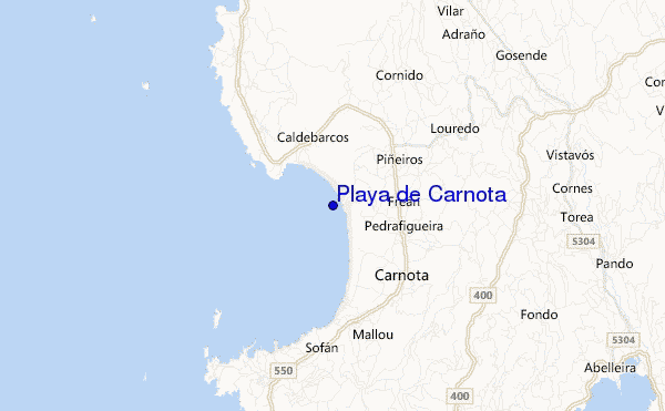 mapa de ubicación de Playa de Carnota