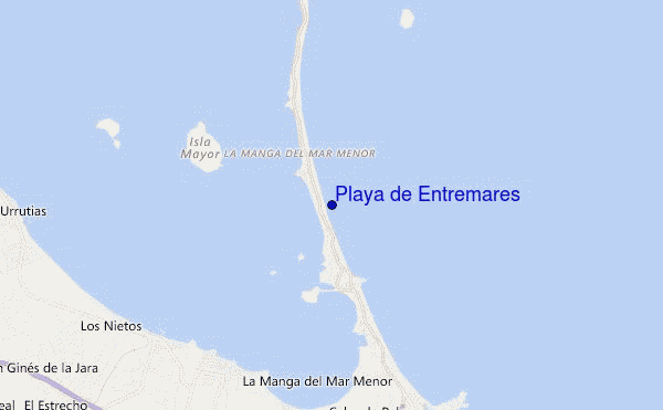mapa de ubicación de Playa de Entremares