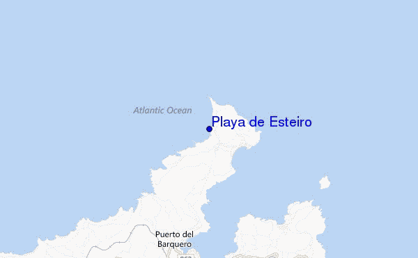 mapa de ubicación de Playa de Esteiro