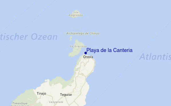 Playa de la Canteria Location Map