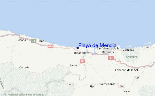 Playa de Mendia Location Map