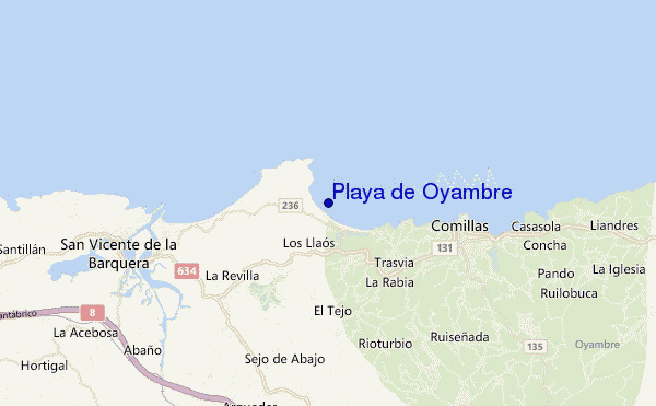 mapa de ubicación de Playa de Oyambre