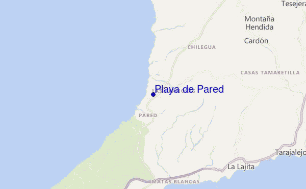mapa de ubicación de Playa de Pared