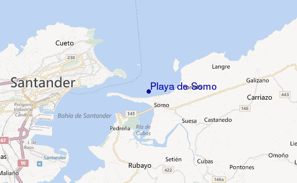 mapa de ubicación de Playa de Somo