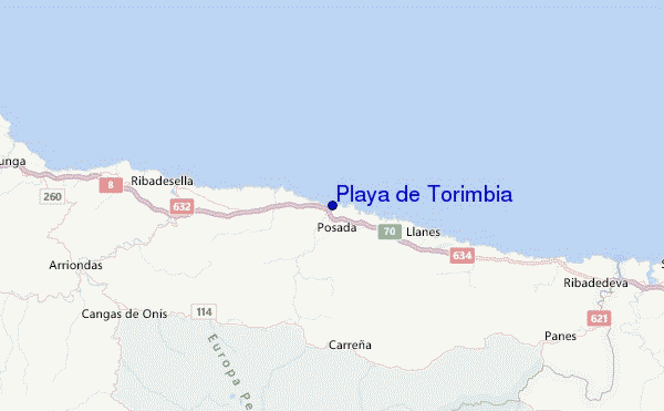 Playa de Torimbia Location Map
