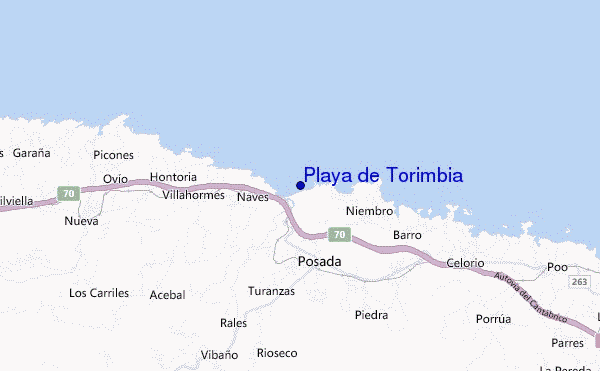 mapa de ubicación de Playa de Torimbia