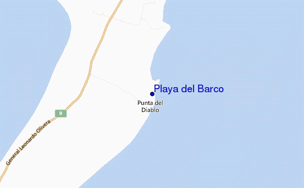 mapa de ubicación de Playa del Barco