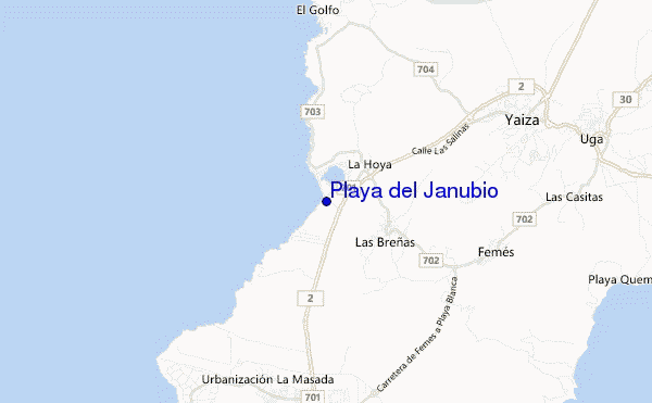 mapa de ubicación de Playa del Janubio