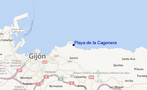 mapa de ubicación de Playa de la Cagonera