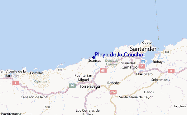 Playa de la Concha Location Map