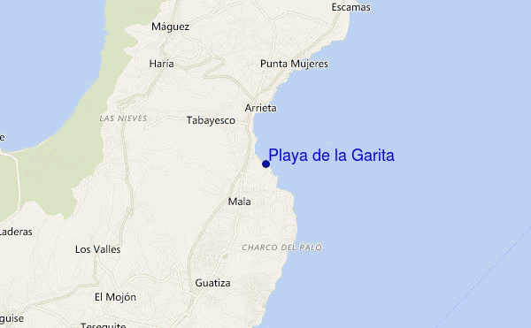 mapa de ubicación de Playa de la Garita