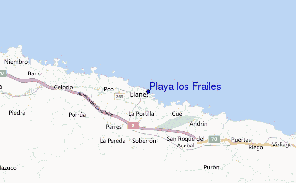 mapa de ubicación de Playa los Frailes