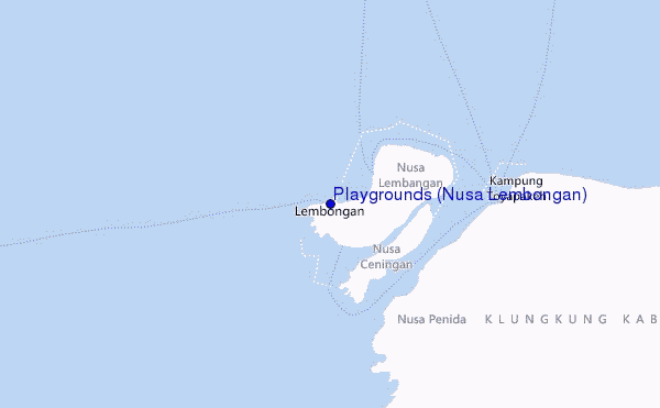 mapa de ubicación de Playgrounds (Nusa Lembongan)