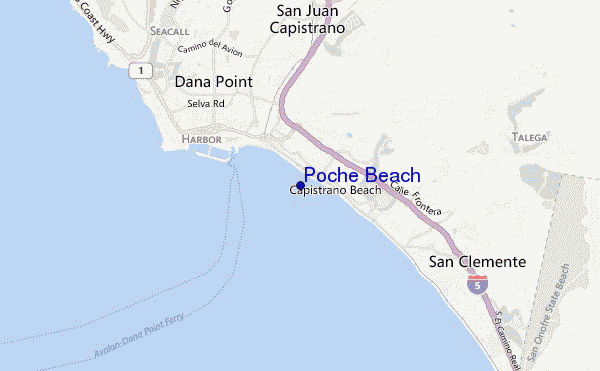 mapa de ubicación de Poche Beach