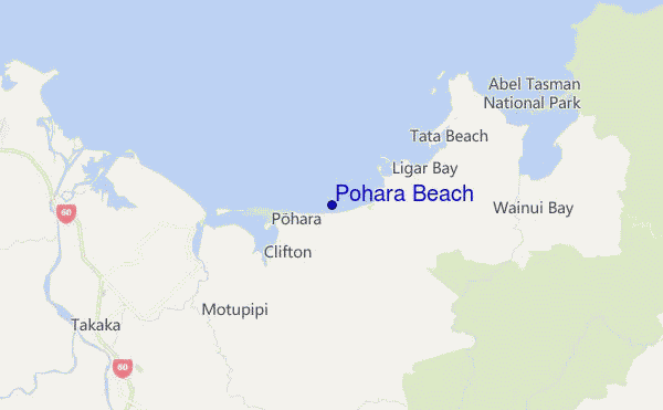 mapa de ubicación de Pohara Beach
