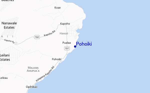 mapa de ubicación de Pohoiki