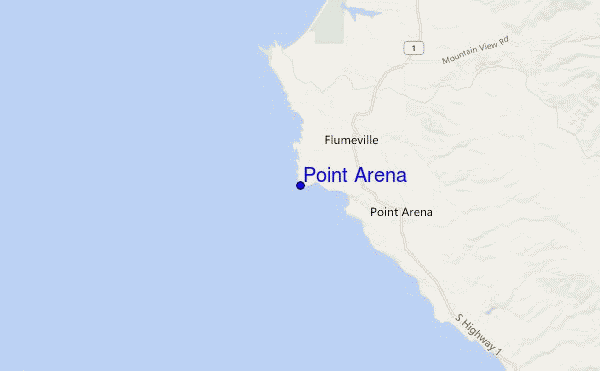 mapa de ubicación de Point Arena