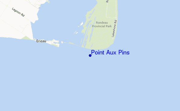 mapa de ubicación de Point Aux Pins