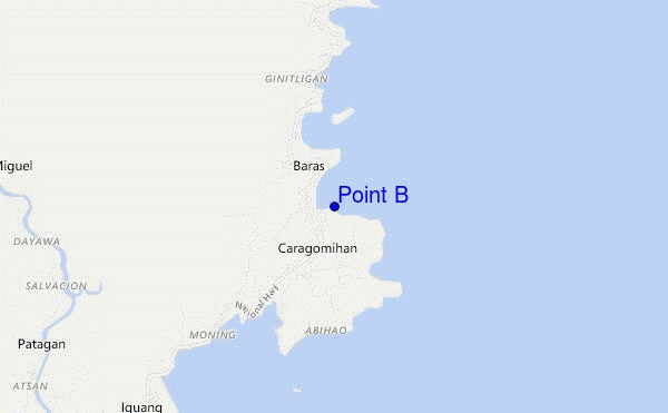 mapa de ubicación de Point B