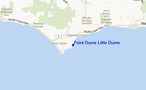mapa de ubicación de Point Dume Little Dume