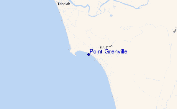mapa de ubicación de Point Grenville