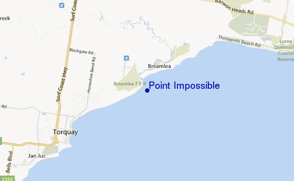 mapa de ubicación de Point Impossible